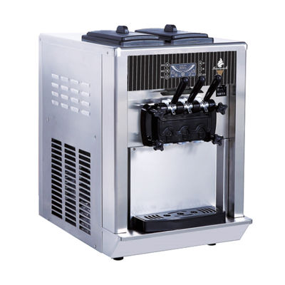 Commercial Soft Serve Ice Cream Making Machine Icecream Maker Ice Cream Machine with Capacity 20-28L/H 6 Quart Capacity and English Operating Language