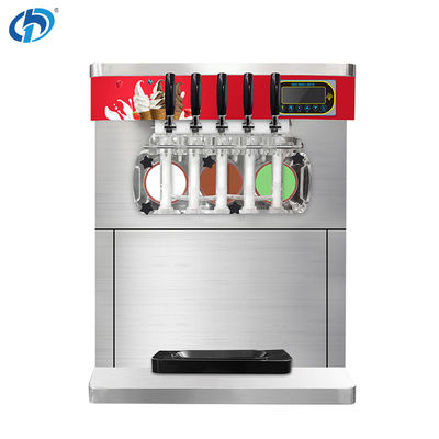 Good price 21L Capacity Soft Serve Ice Cream Machine 5 Flavors Automatic Yogurt Icecream Maker with English Operating Language online