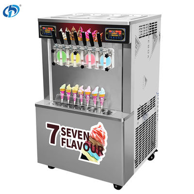 Good price Continuous Production Capacity 540 cups /70g Soft Serve Ice Cream Machine 7 Flavors Automatic Yogurt Icecream Maker online