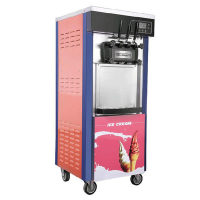 Good price Hotel Soft Serve Ice Cream Maker 22-28L/H Automatic 3 Flavor Commercial Ice Cream Machine for Business Yogurt Cones Hotel online